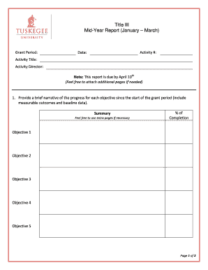 Title III Mid-Year Report