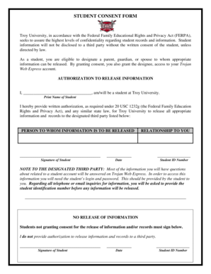 Student Consent Form