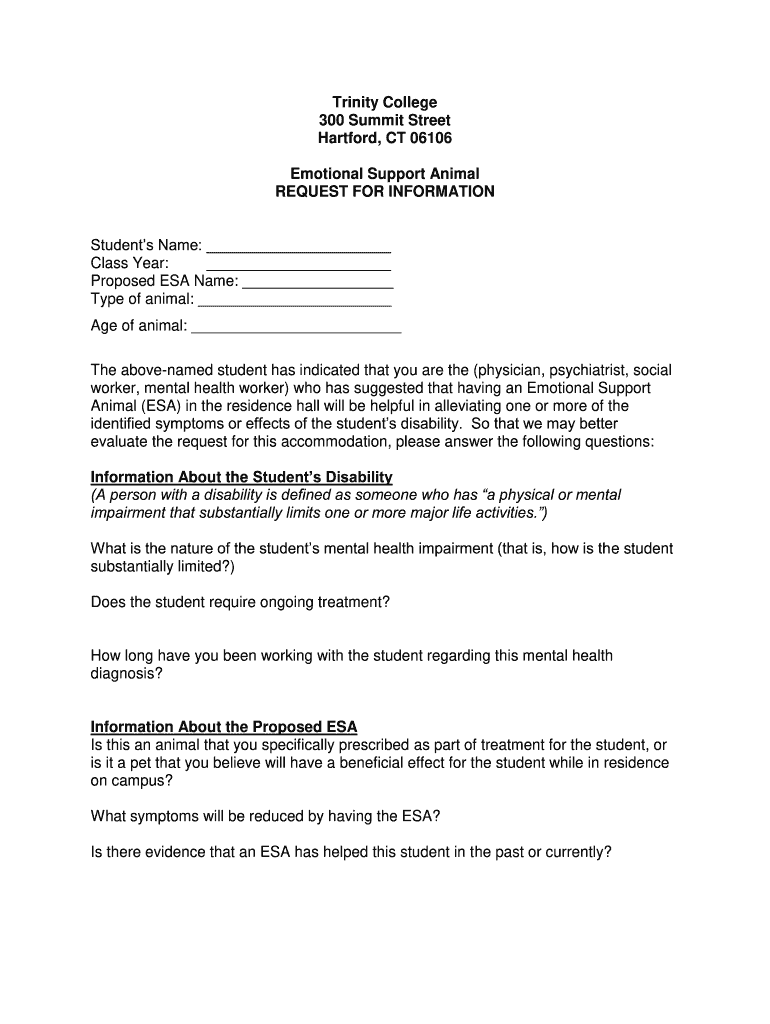 Esa letter from doctor printable: Fill out & sign online | DocHub
