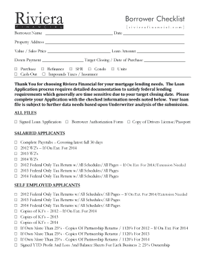 Mortgage Loan Application Form