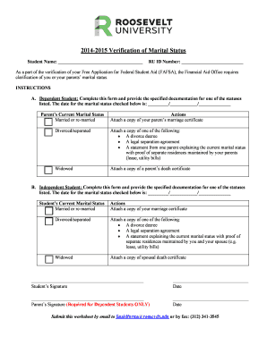 Verification of Marital Status Form