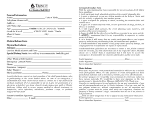 Covenant of Conduct Form