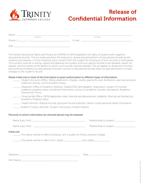 FERPA Student Information Release Form