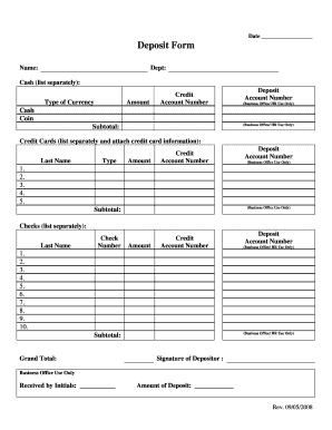 Deposit Form