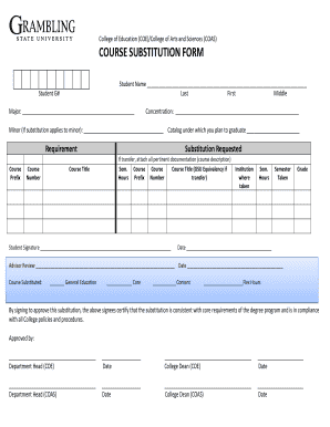 Course Substitution Form