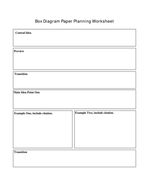 Blank diagram download - Box Diagram paper Planning Worksheet Box Diagram paper Planning Worksheet - rsu