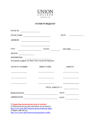 Payment Request Form