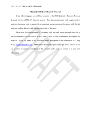 Apa research proposal template doc - Qualitative Methods Research Proposal - trinitydc