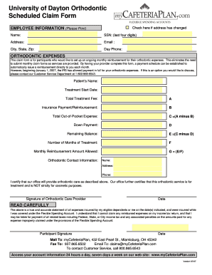 Orthodontic Expense Reimbursement Form