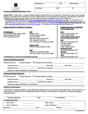 Employee Selected Deduction Form
