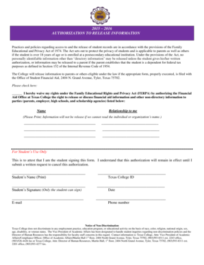 Authorization to Release Information