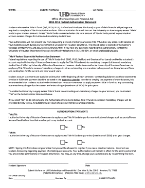 Title IV Authorization Form