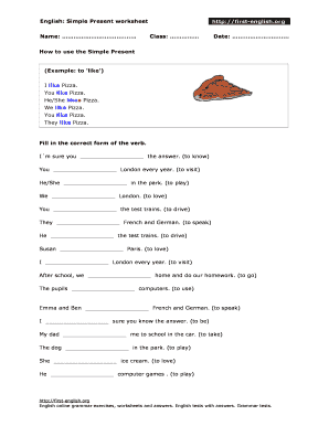 Simple Present Worksheet