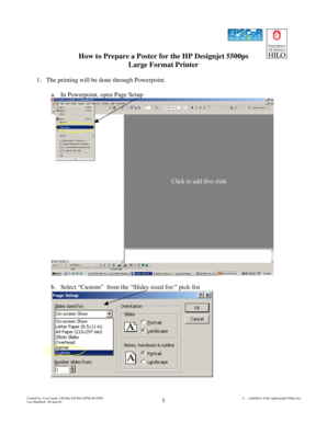 How to Prepare a Poster for the HP Designjet 5500ps Large - uhh hawaii