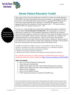 Stroke Education Teaching Plan