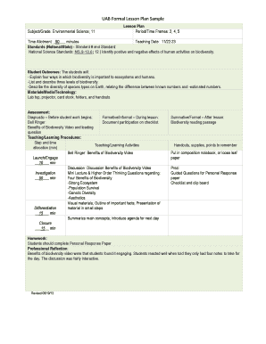 Environmental Science Lesson Plan
