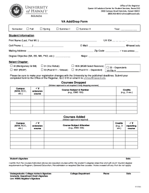 VA Add/Drop Form