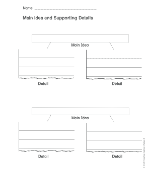 Main Idea and Supporting Details Worksheet