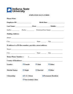Employee Data Form