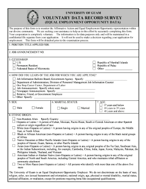 University of Guam Employment Application