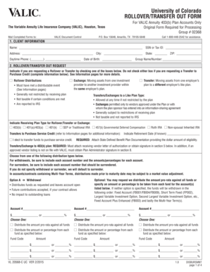 VALIC 403(b) Rollover/Transfer Out Form