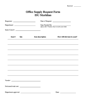 Office Supply Request Form