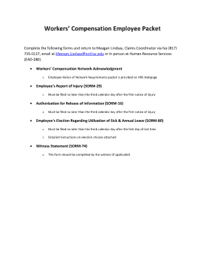 Workers’ Compensation Employee Packet