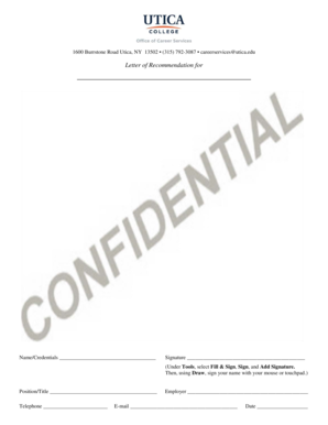 Letter of Recommendation