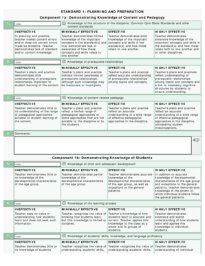 STANDARD 1 PLANNING AND PREPARATION Component 1a - unr