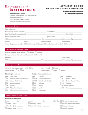 Application for Undergraduate Admission
