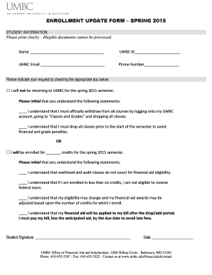 Enrollment Update Form
