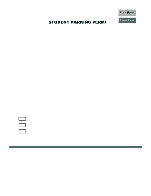 Student Parking Permit Refund Request Form