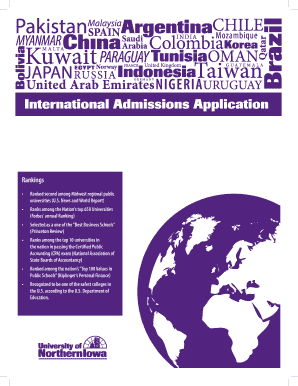 International Application for Admission