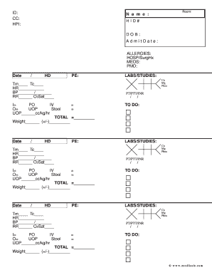 Patient Medical Record Form