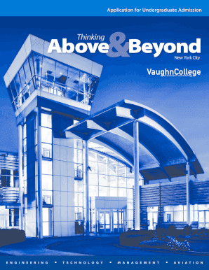 Vaughn College Undergraduate Admission Application