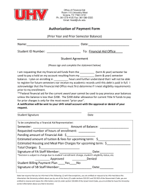 Authorization of Payment Form