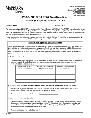 2015-2016 FAFSA Verification Form