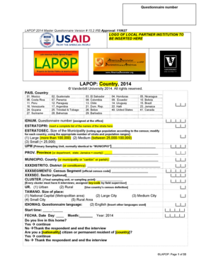 LAPOP 2014 Master Questionnaire