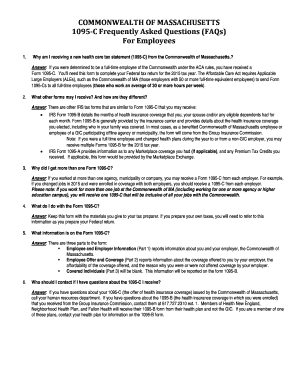 Massachusetts 1095-C FAQs for Employees