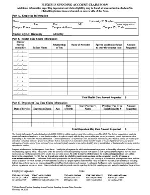 Flexible Spending Account Claim Form
