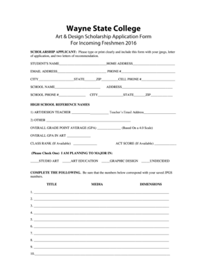 Scholarship Application Form