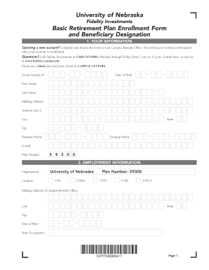 University of Nebraska Retirement Plan Enrollment Form