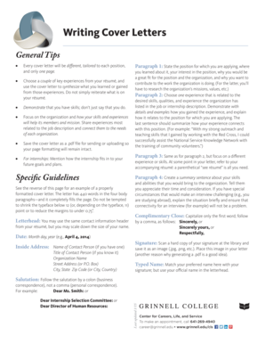 How to start cover letter without name - Every cover letter will be different, tailored to each position, - grinnell