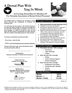 NARSP Dental and Vision Plan Enrollment Form