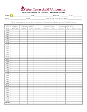 26 Printable Employee Timesheet Template Forms - Fillable Samples in