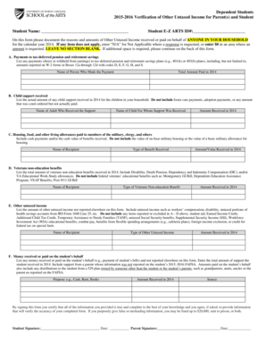 2015-2016 Verification of Other Untaxed Income