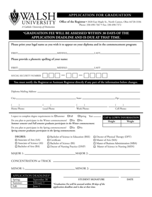 Application for Graduation