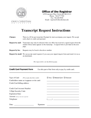 Transcript Request Form