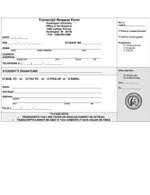 Transcript Request Form