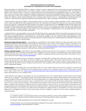 Wentworth Laptop Program Agreement